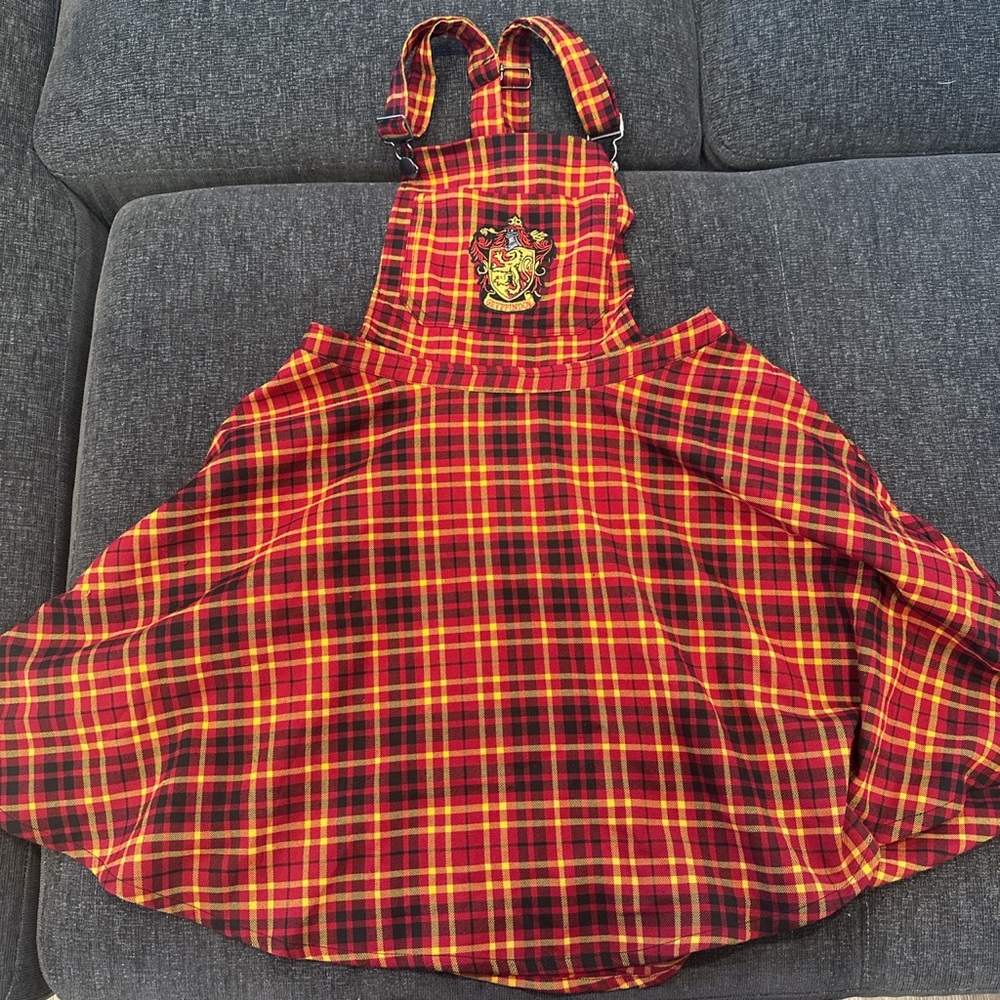 Harry Potter Gryffindor plaid overall skirt